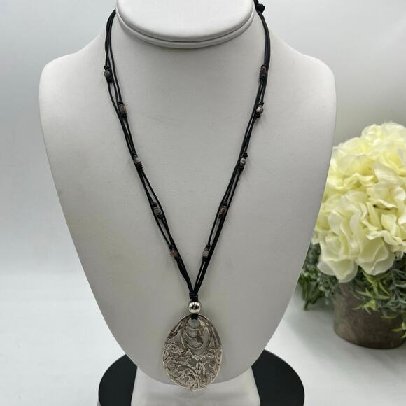 Silpada Sterling Silver Filigree Pendant Necklace 24" N1805 - Picture 1 of 10